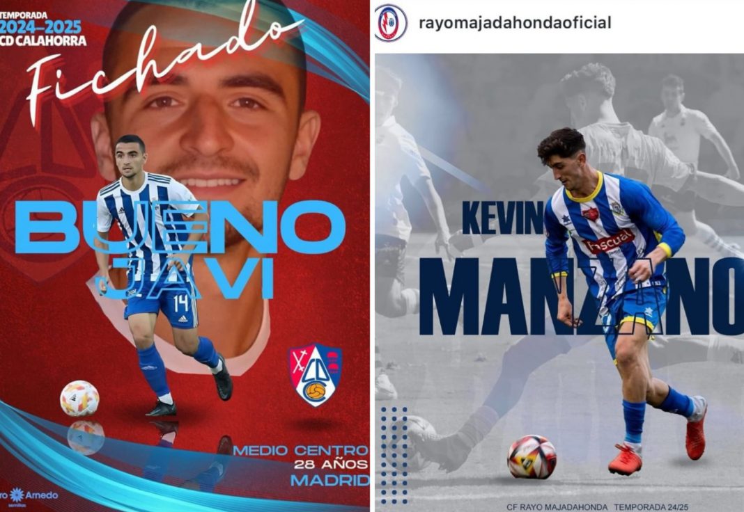 Javi Bueno y Kevin Manzano han sido anunciados como nuevos jugadores de Calahorra y Rayo Majadahonda. / duerodeporte.com