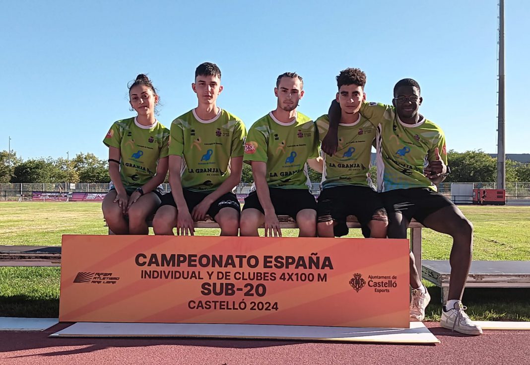 Los cuatro integrantes del Atletismo Aranda en el Campeonato de España Sub-20. / Atletismo Aranda