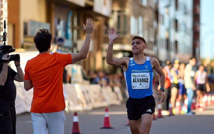 Rubén Álvarez durante su reciente participación en la Milla Urbana de Aranda de Duero. / @arcalle