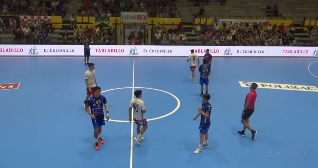 Imagen del final del triunfo del Tubos Villa de Aranda frente a Nava. / Balonmano Nava