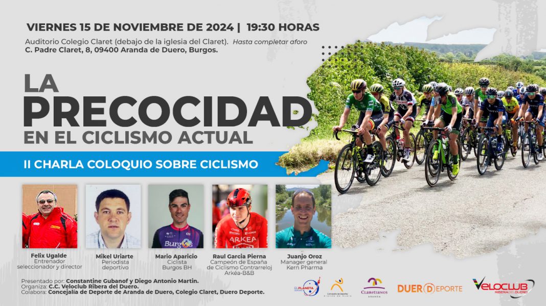 Cartel de la II Charla coloquio sobre ciclismo de Veloclub Ribera del Duero el próximo 15 de noviembre. / Veloclub Ribera del Duero