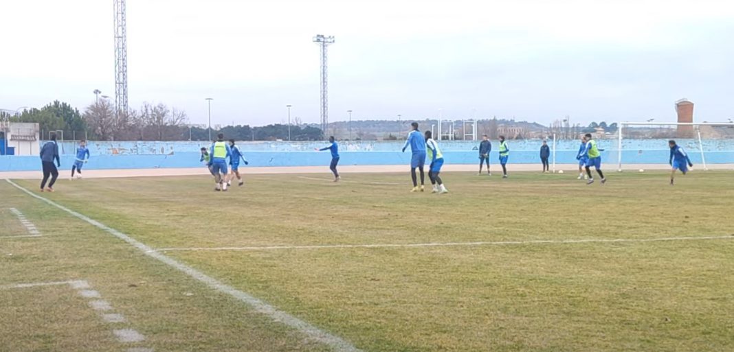 Los blanquiazules durante uno de las sesiones de trabajo de esta semana. / duerodeporte.com