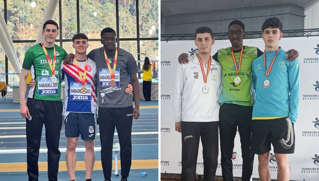 Rodrigo (izq) con el Bronce nacional y su hermano mayor Helio (dch) con el Oro autonómico. / duerodeporte.com